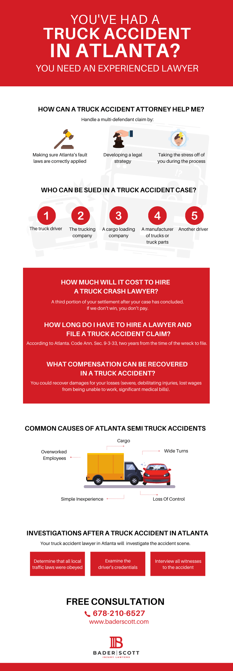Bader Law Truck Accident Infographic