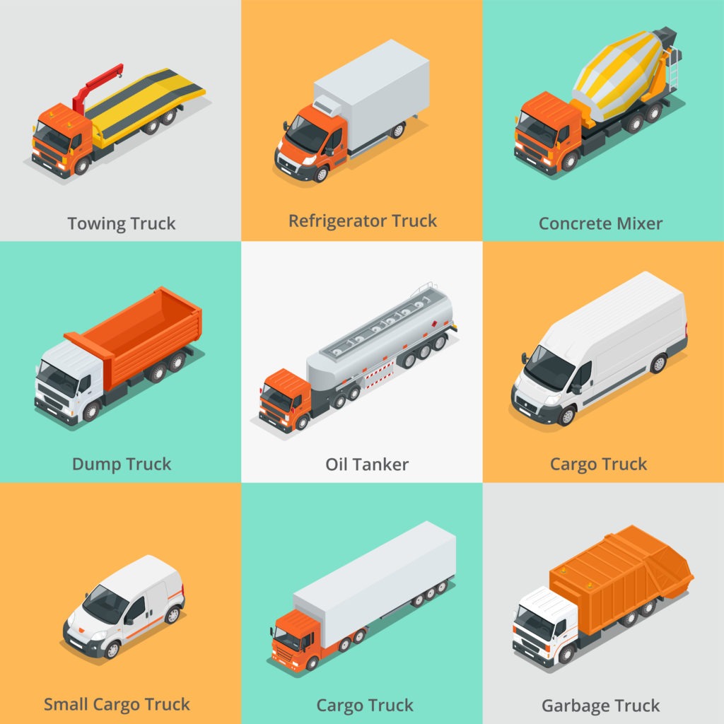 Infographic of different types of trucks